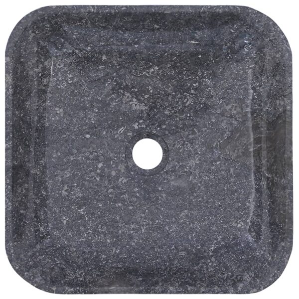 vidaXL Sink Gray 15.7"x15.7"x3.9" Marble - Image 8