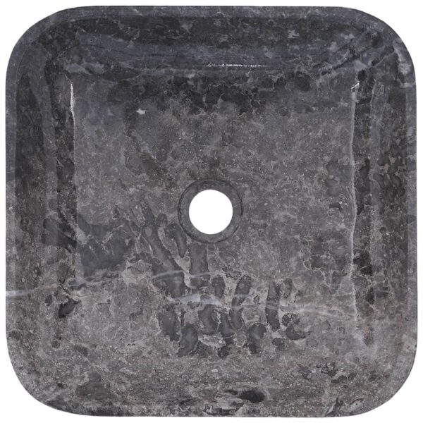 vidaXL Sink Gray 15.7"x15.7"x3.9" Marble - Image 10