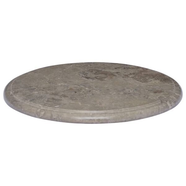 vidaXL Table Top Gray Ã˜15.7"x1" Marble - Image 2