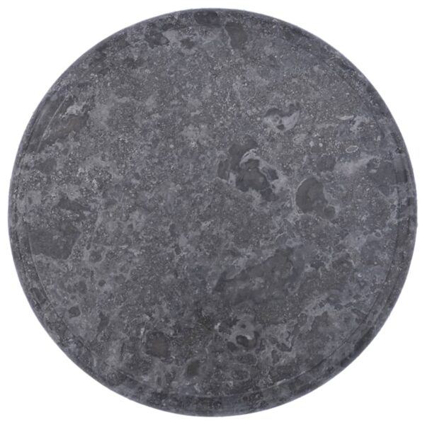 vidaXL Table Top Gray Ã˜15.7"x1" Marble - Image 11