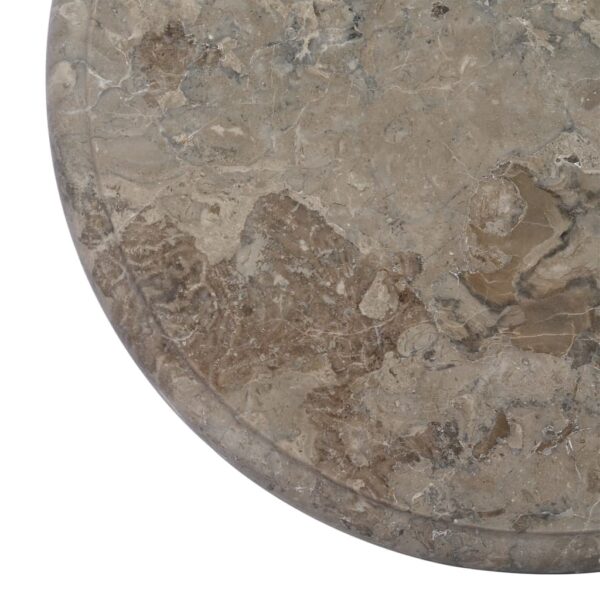 vidaXL Table Top Gray Ã˜15.7"x1" Marble - Image 4