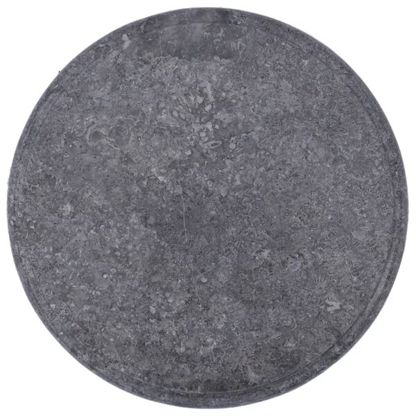 vidaXL Table Top Gray Ã˜15.7"x1" Marble - Image 8