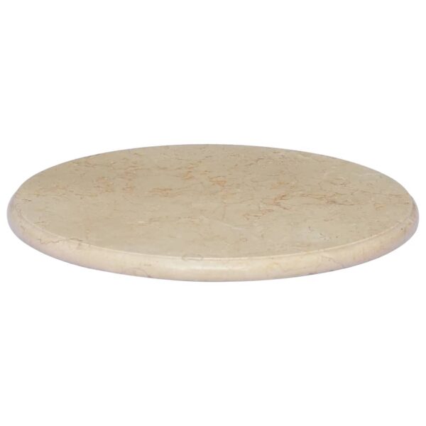 vidaXL Table Top Cream Ã˜19.7"x1" Marble - Image 2