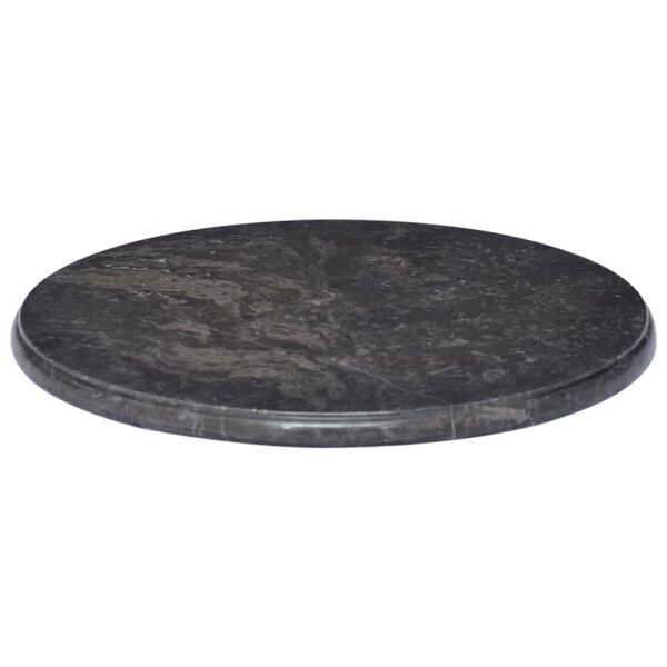 vidaXL Table Top Black Ã˜19.7"x1" Marble - Image 2