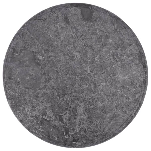 vidaXL Table Top Gray Ã˜19.7"x1" Marble - Image 8