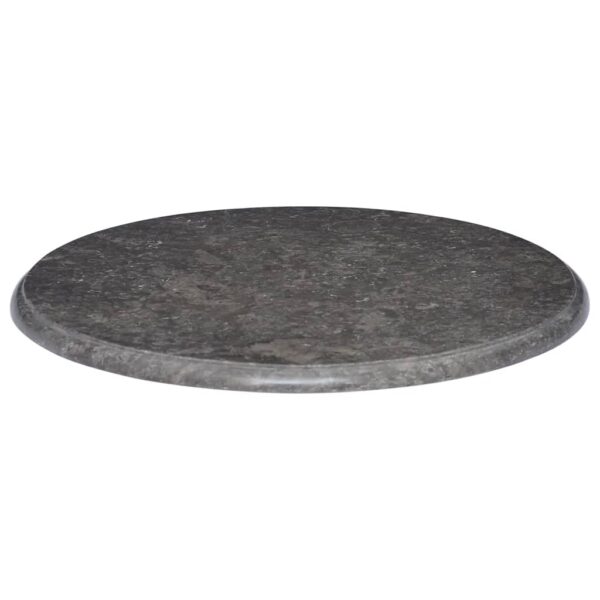 vidaXL Table Top Black Ã˜23.6"x1" Marble - Image 2