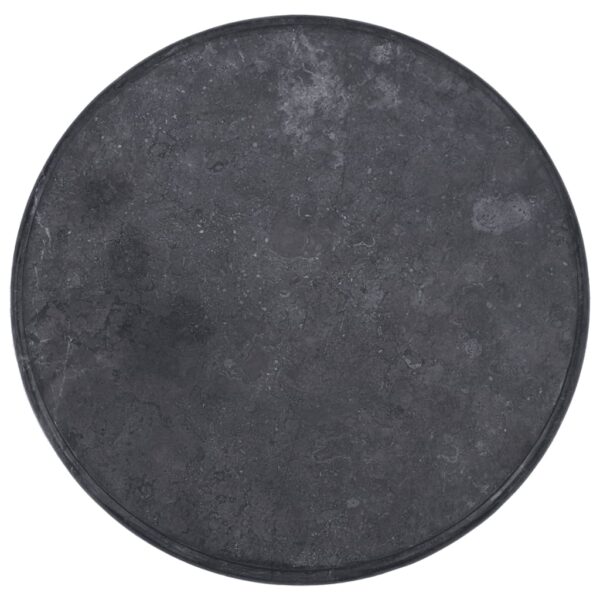 vidaXL Table Top Black Ã˜23.6"x1" Marble - Image 7