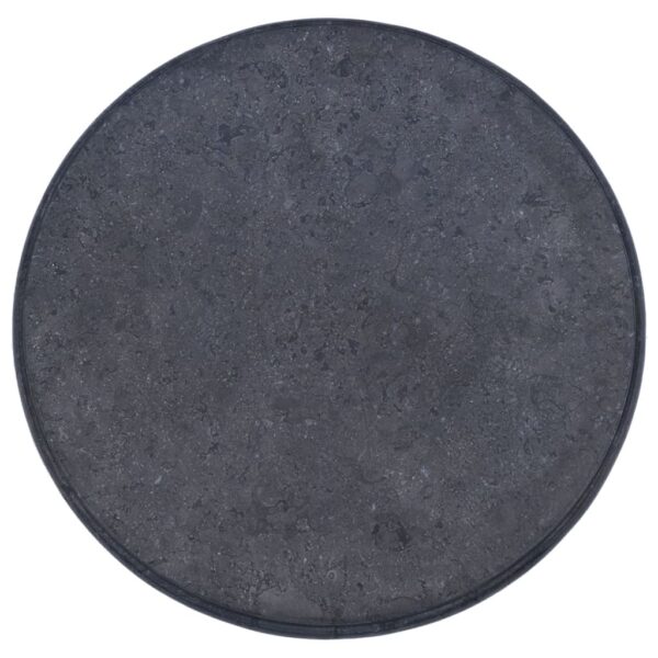 vidaXL Table Top Black Ã˜23.6"x1" Marble - Image 8