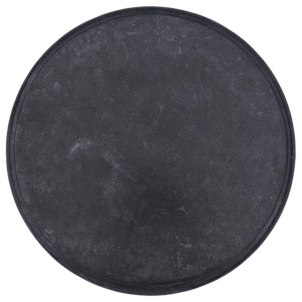 vidaXL Table Top Black Ã˜23.6"x1" Marble - Image 9