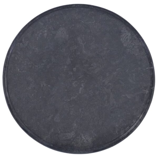 vidaXL Table Top Black Ã˜23.6"x1" Marble - Image 10