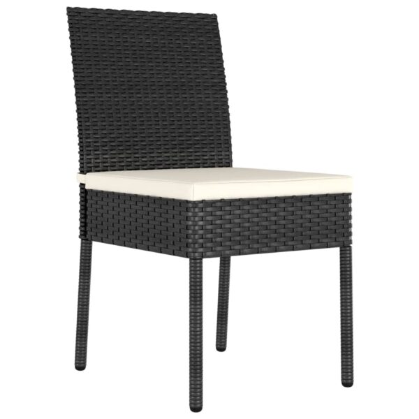 vidaXL 7 Piece Patio Dining Set Poly Rattan Black - Image 8