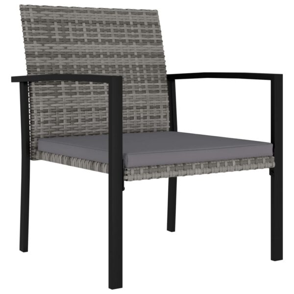 vidaXL 7 Piece Patio Dining Set Poly Rattan Gray - Image 8