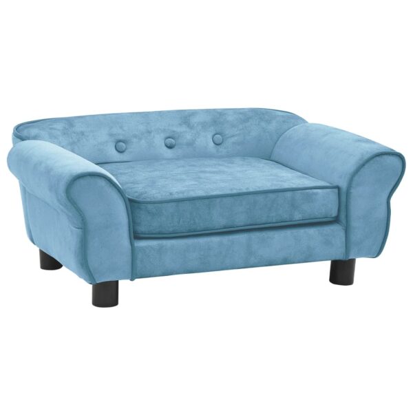 vidaXL Dog Sofa Turquoise 28.3"x17.7"x11.8" Plush