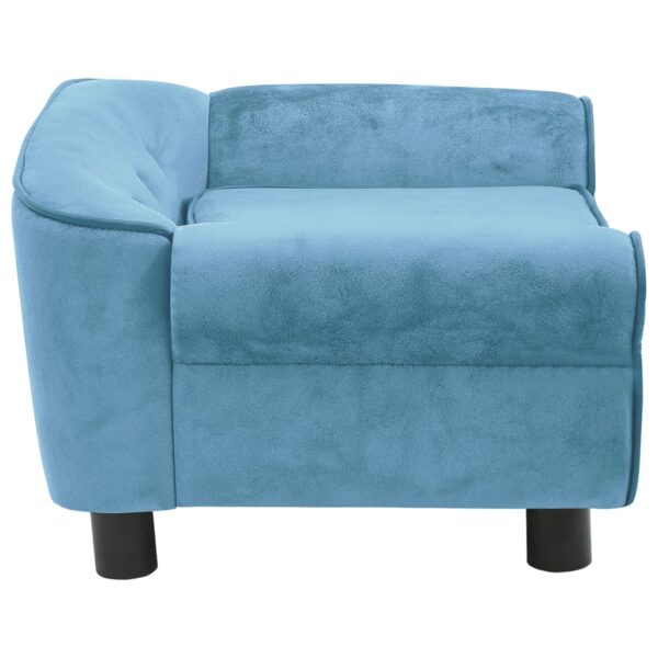 vidaXL Dog Sofa Turquoise 28.3"x17.7"x11.8" Plush - Image 3