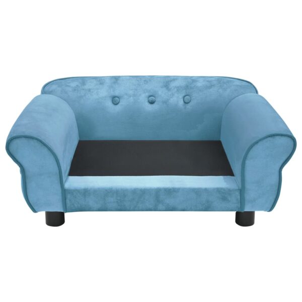 vidaXL Dog Sofa Turquoise 28.3"x17.7"x11.8" Plush - Image 5