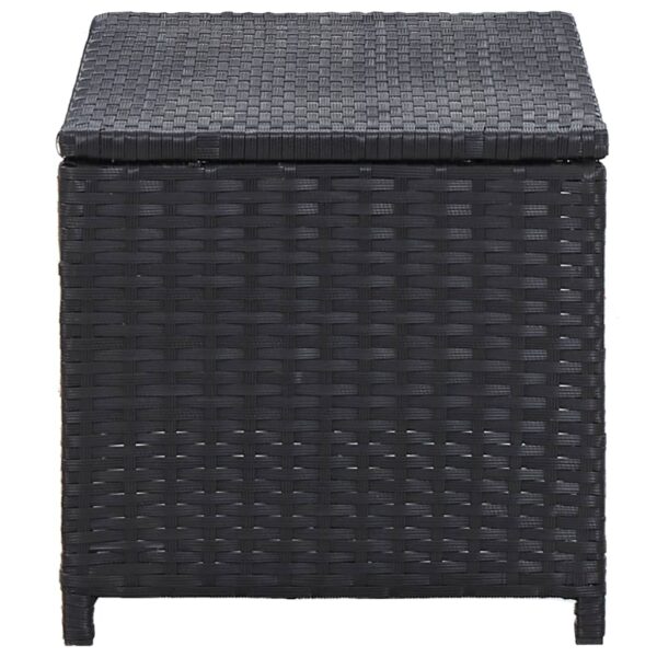 vidaXL Coffee Table Black 27.6"x15.7"x15" Poly Rattan - Image 3