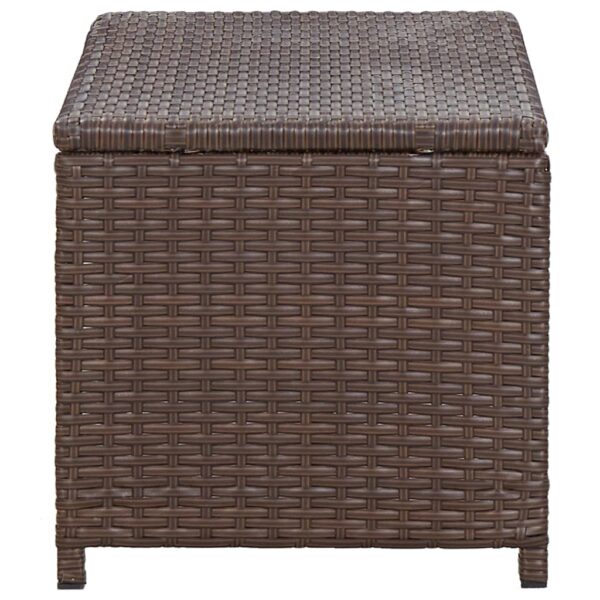 vidaXL Coffee Table Brown 27.6"x15.7"x15" Poly Rattan - Image 3