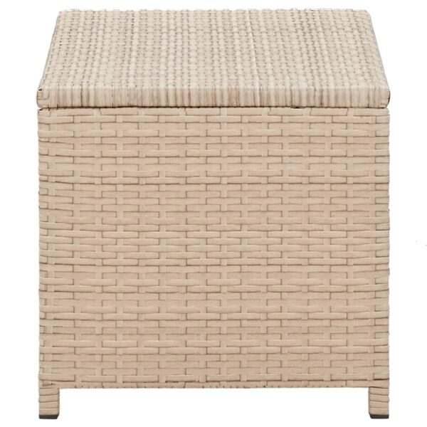 vidaXL Coffee Table Beige 27.6"x15.7"x15" Poly Rattan - Image 3