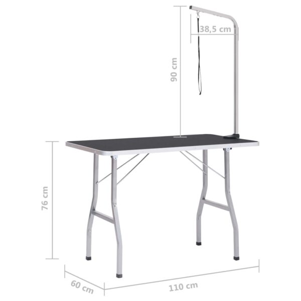 vidaXL Adjustable Dog Grooming Table with 1 Loop - Image 9