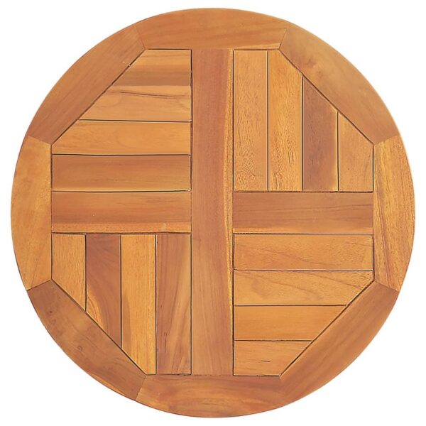 vidaXL Table Top Solid Teak Wood Round 1" 19.7"