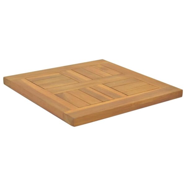 vidaXL Square Table Top 15.7"x15.7"x1" Solid Wood Teak - Image 3