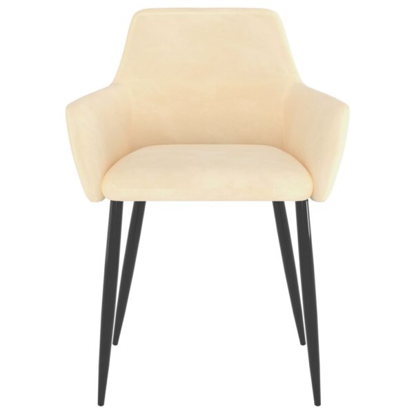 vidaXL Dining Chairs 4 pcs Cream Velvet - Image 3