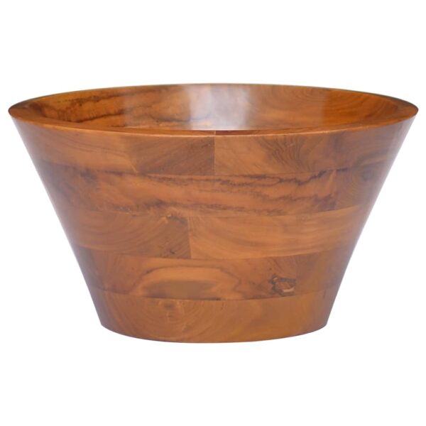 vidaXL Basin Solid Wood Teak Î¦15.7"x7.9"