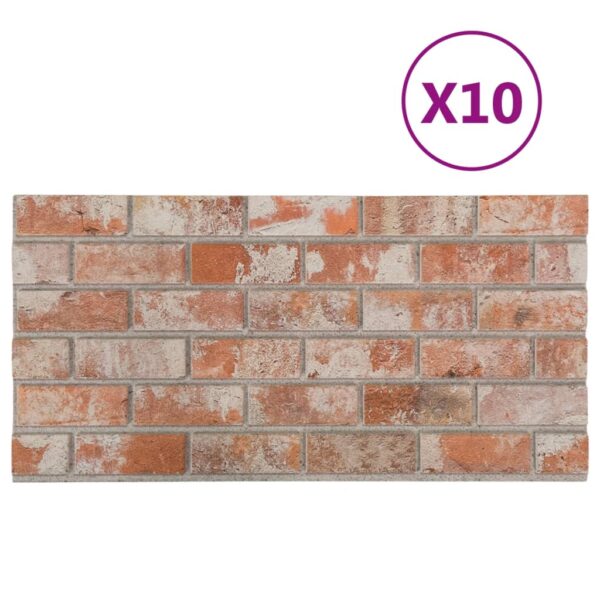 vidaXL 3D Wall Panels with Red Brick Design 10 pcs EPS - Image 3