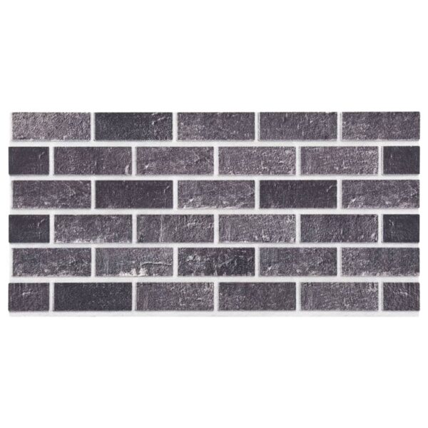 vidaXL 3D Wall Panels with Black & Gray Brick Design 10 pcs EPS - Image 2