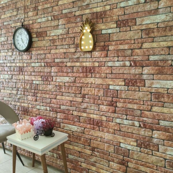 vidaXL 3D Wall Panels with Brown Brick Design 10 pcs EPS - Image 4