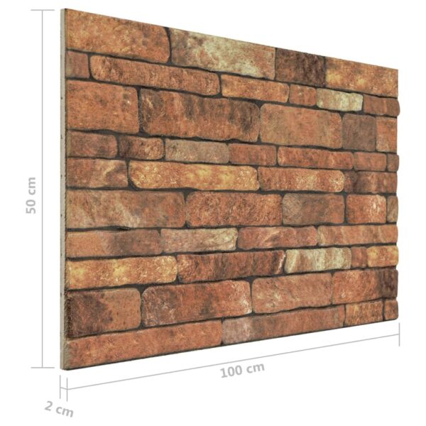 vidaXL 3D Wall Panels with Brown Brick Design 10 pcs EPS - Image 7