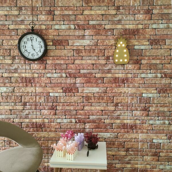 vidaXL 3D Wall Panels with Brown Brick Design 10 pcs EPS