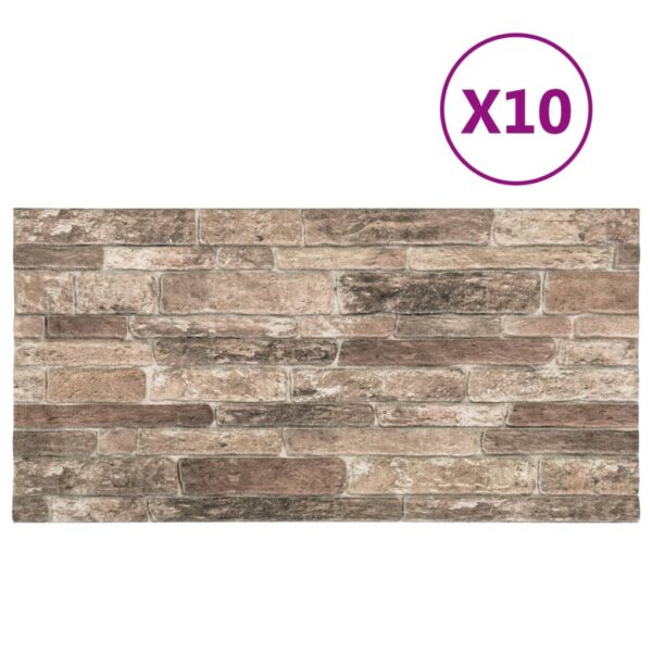 vidaXL 3D Wall Panels with Multicolor Brick Design 10 pcs EPS - Image 3