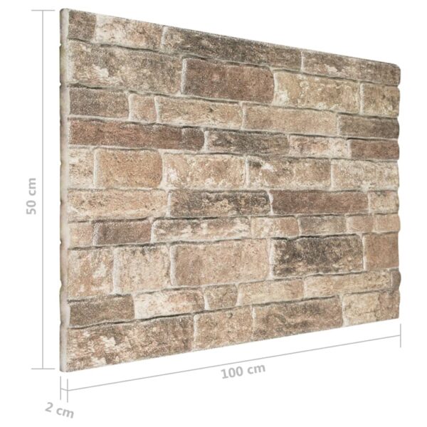 vidaXL 3D Wall Panels with Multicolor Brick Design 10 pcs EPS - Image 7