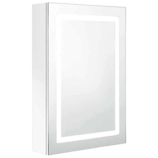 vidaXL LED Bathroom Mirror Cabinet Shining White 19.7"x5.1"x27.6" - Image 2