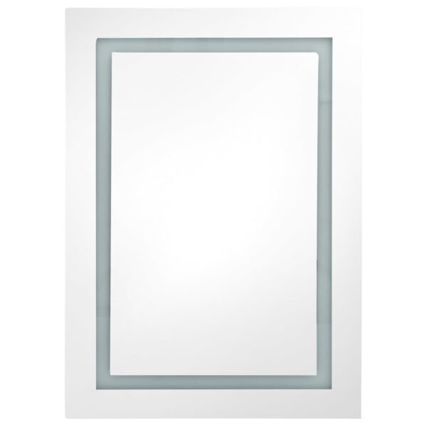 vidaXL LED Bathroom Mirror Cabinet Shining White 19.7"x5.1"x27.6" - Image 4