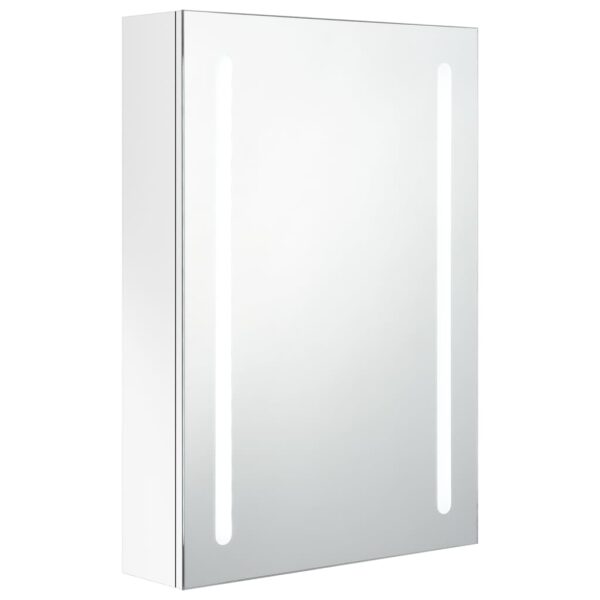 vidaXL LED Bathroom Mirror Cabinet Shining White 19.7"x5.1"x27.6" - Image 2