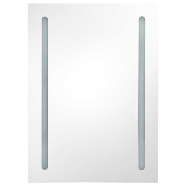 vidaXL LED Bathroom Mirror Cabinet Shining White 19.7"x5.1"x27.6" - Image 4