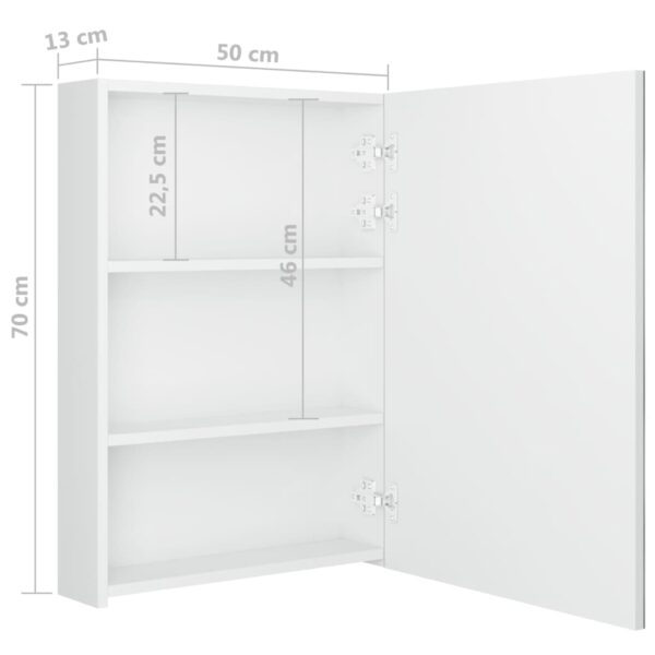 vidaXL LED Bathroom Mirror Cabinet Shining White 19.7"x5.1"x27.6" - Image 8