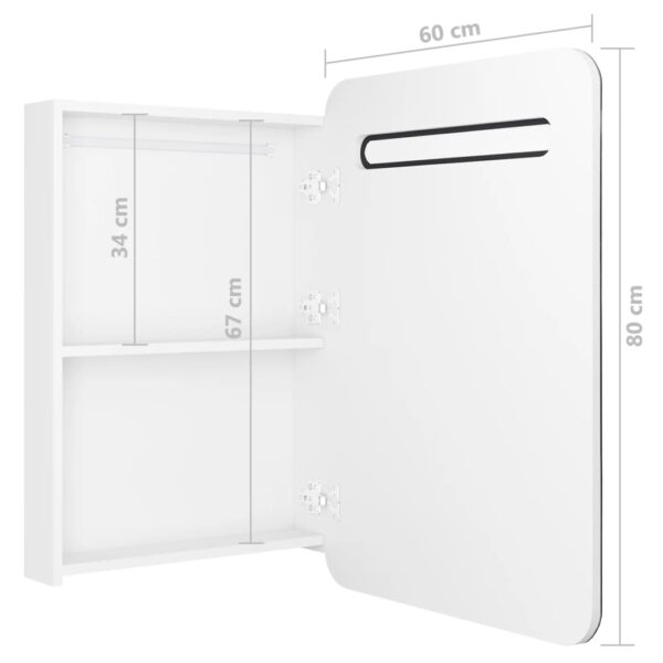 vidaXL LED Bathroom Mirror Cabinet Shining White 23.6"x4.3"x31.5" - Image 7