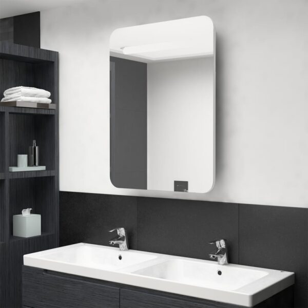 vidaXL LED Bathroom Mirror Cabinet Shining White 23.6"x4.3"x31.5"