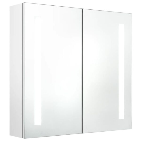 vidaXL LED Bathroom Mirror Cabinet Shining White 24.4"x5.5"x23.6" - Image 2