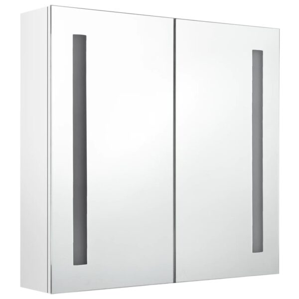 vidaXL LED Bathroom Mirror Cabinet Shining White 24.4"x5.5"x23.6" - Image 3