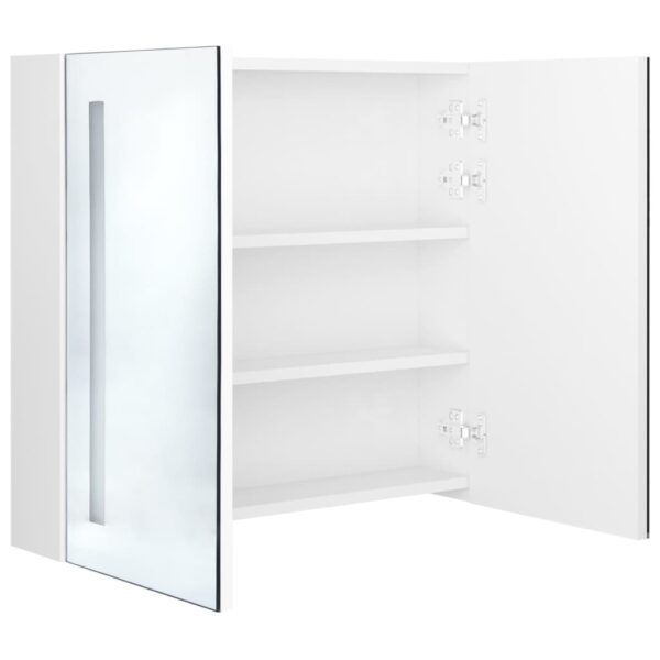 vidaXL LED Bathroom Mirror Cabinet Shining White 24.4"x5.5"x23.6" - Image 5