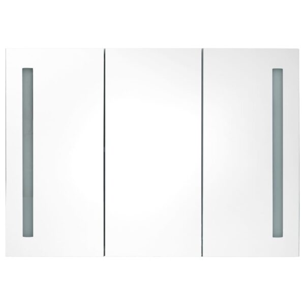 vidaXL LED Bathroom Mirror Cabinet Concrete Gray 35"x5.5"x24.4" - Image 5