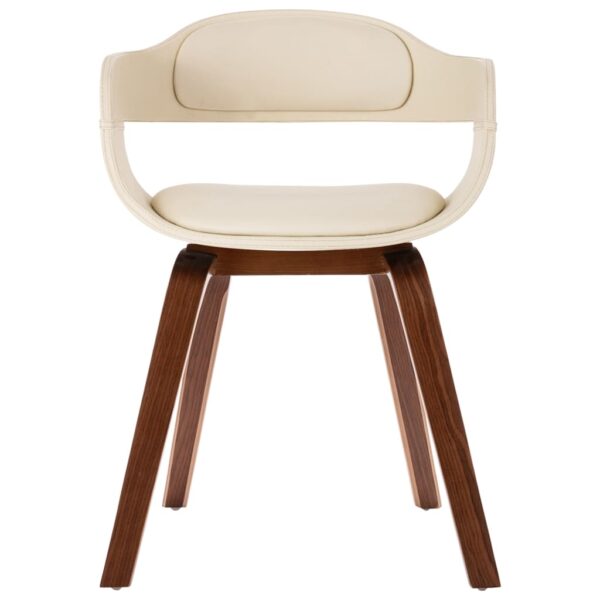 vidaXL Dining Chair White Bentwood and Faux Leather - Image 2