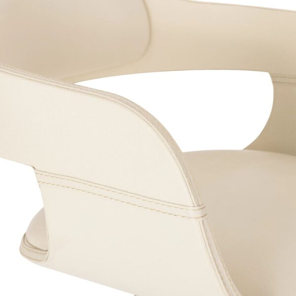 vidaXL Dining Chair White Bentwood and Faux Leather - Image 5