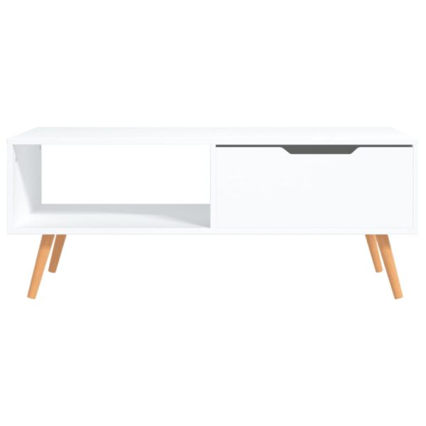 vidaXL Coffee Table White 39.4"x19.5"x16.9" Engineered Wood - Image 3