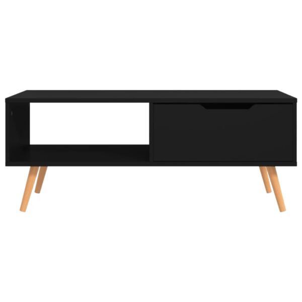 vidaXL Coffee Table Black 39.4"x19.5"x16.9" Engineered Wood - Image 3