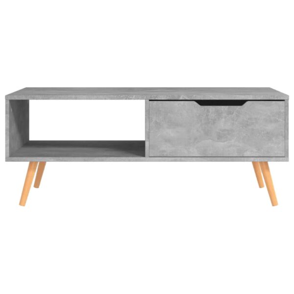 vidaXL Coffee Table Concrete Gray 39.4"x19.5"x16.9" Engineered Wood - Image 3